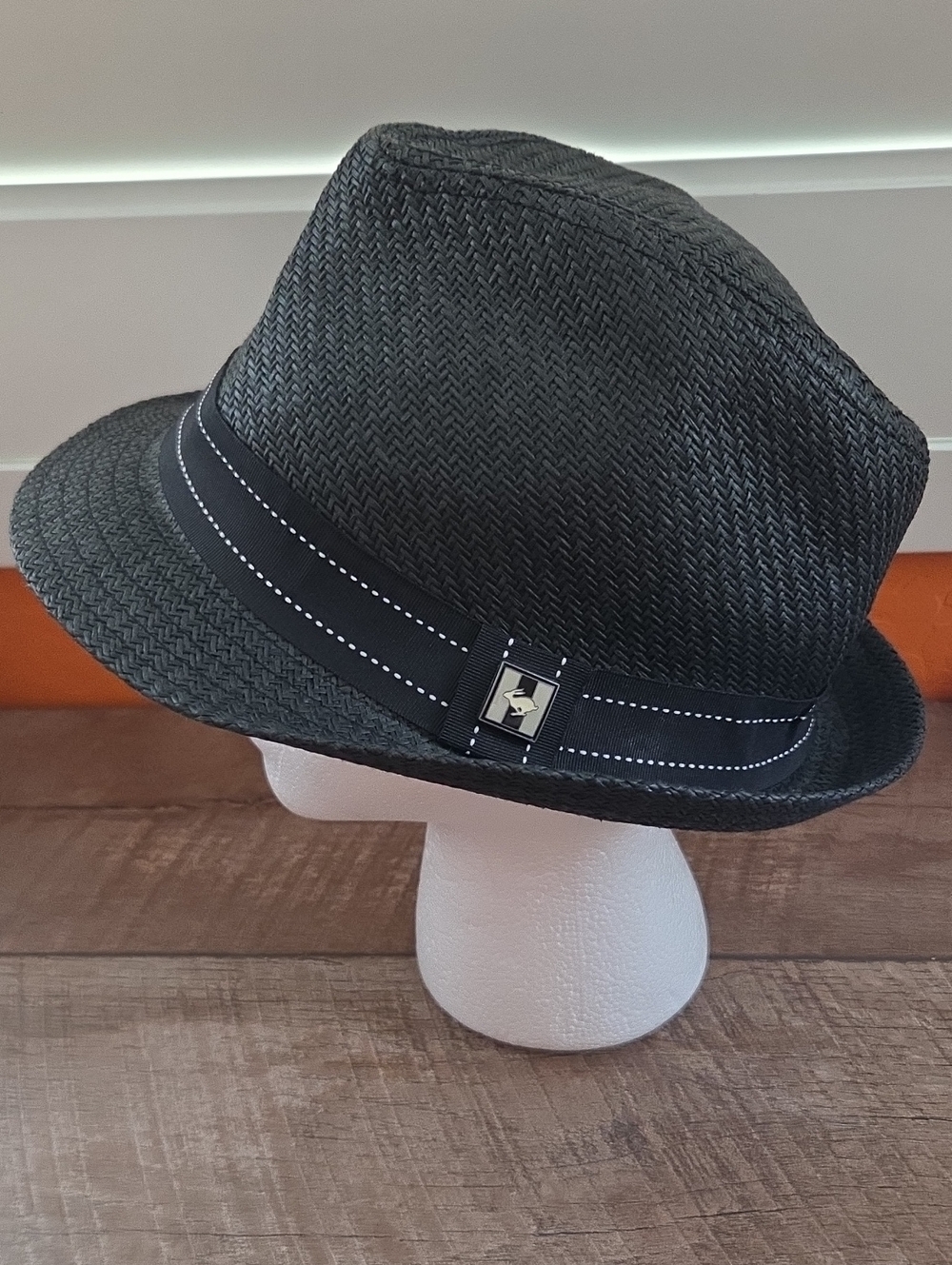 Peter Grimm Black Woven Fedora Hat